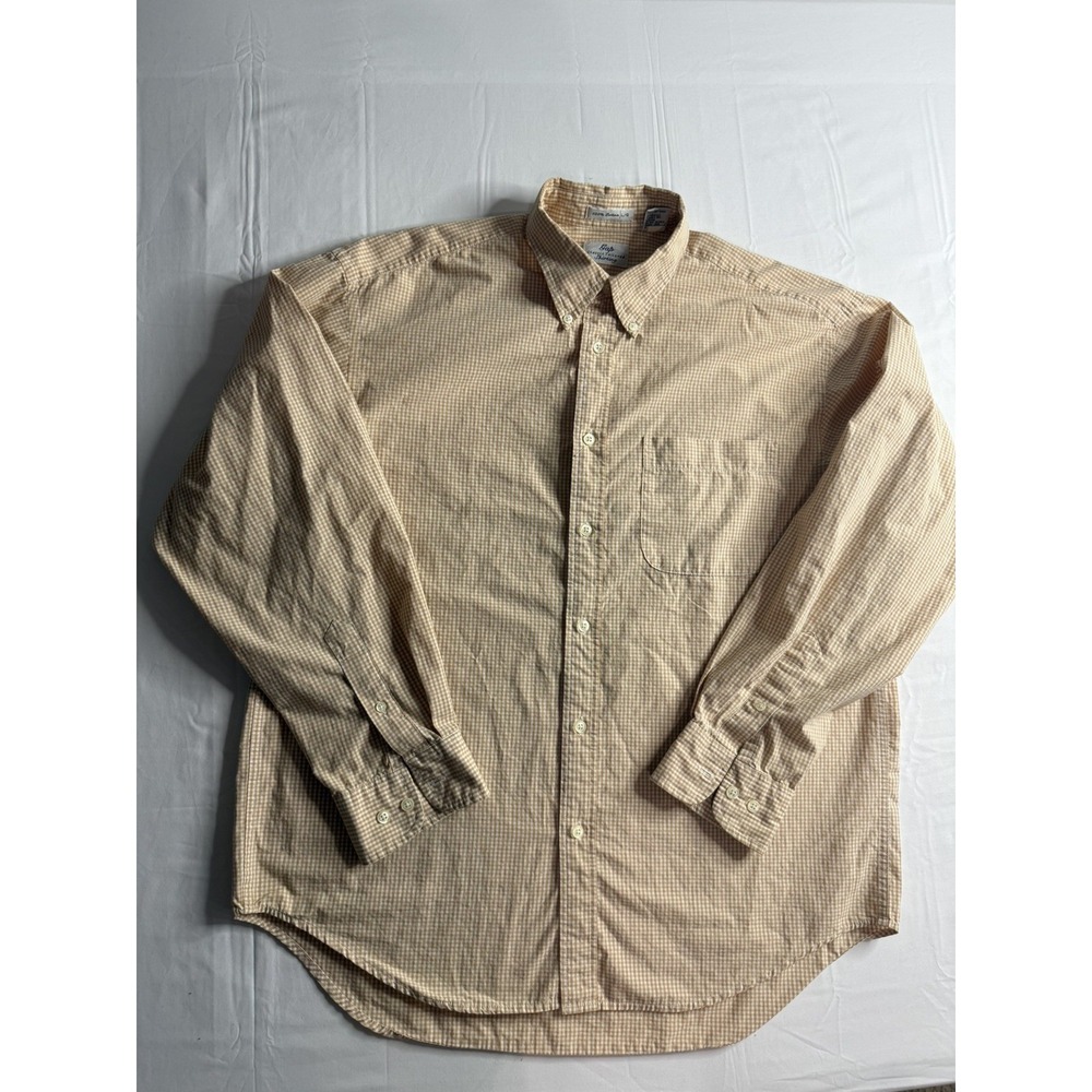 Vintage GAP Classic Tailored Shirting L Long Sleeve Button Down Cotton Orange
